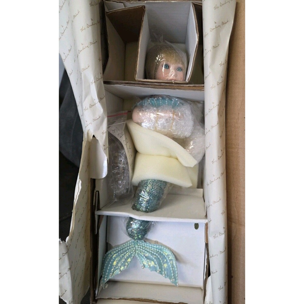 Danbury Mint Serena by Judy Belle Mermaid Doll Sequin Outfit Accessories Box